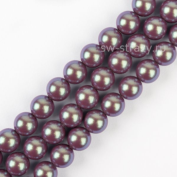 Round Pearl 1H 10 mm Pearlescent Violet