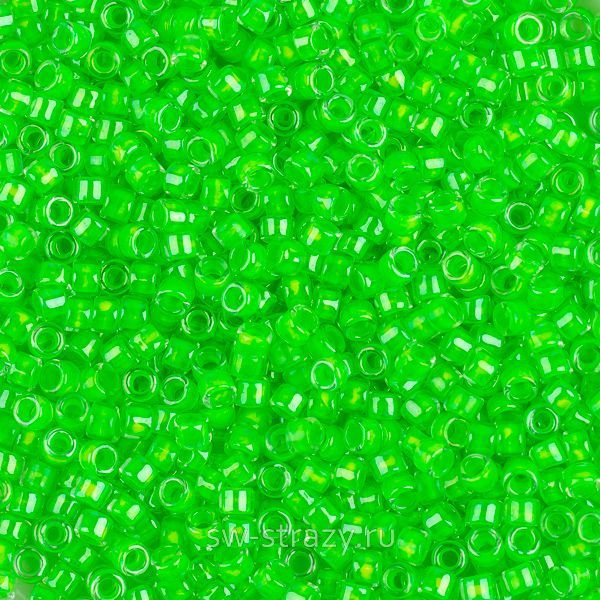 Бисер Treasures 11/0 #0805 Окрашенный изнутри люминисцентный неон, зеленый