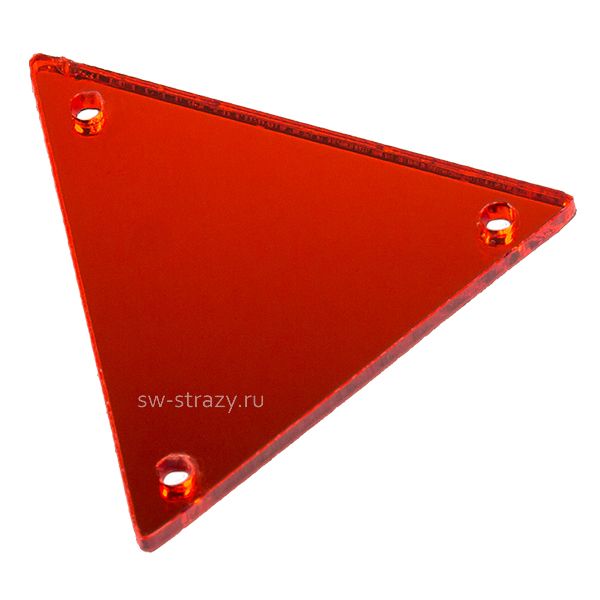 Зеркала акриловые пришивные (треугольник 30) красный