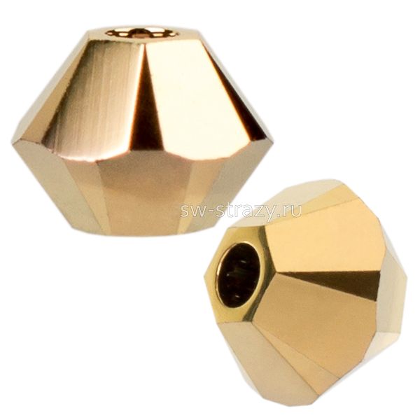 Бусины 5328 4 mm Crystal Aurum 2X