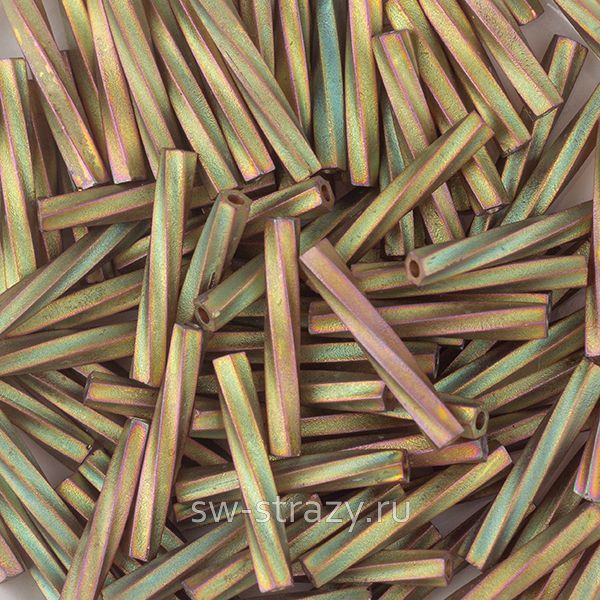 Twisted Bugle 2х12 mm 2035 Matted Metallic Khaki Iris