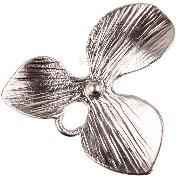 Коннектор орхидея родий 15 мм (К-М304)