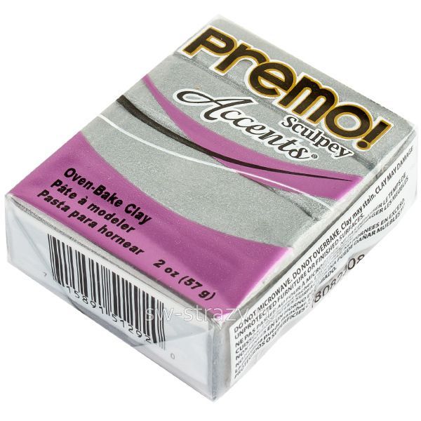 Полимерная глина Premo PE02 57 г под серебро (5129)