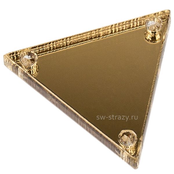 Зеркала акриловые пришивные (треугольник 20) золото