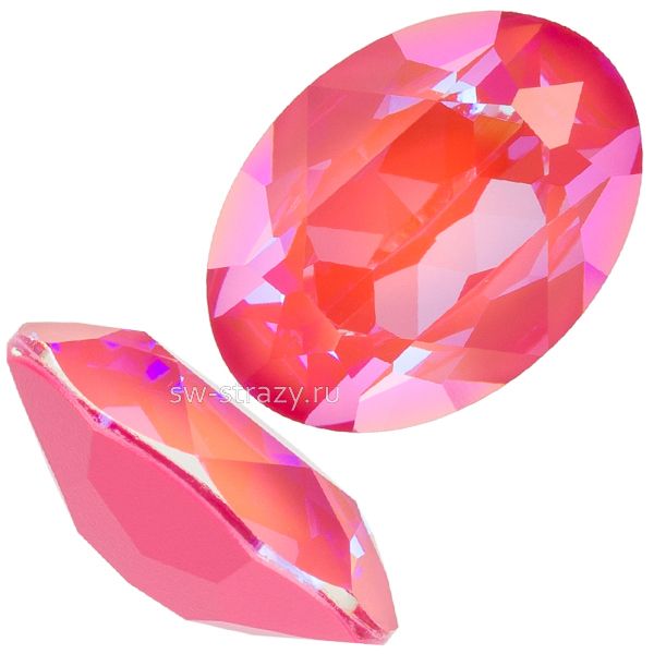 Кристаллы 4120 14x10 mm Crystal Lotus Pink Delite