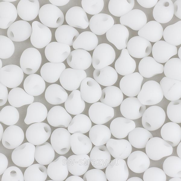 Drops 3,4 mm 402F White Opaque Matted