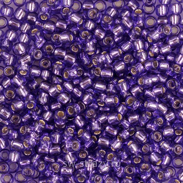 Бисер круглый 11/0 #2224 Внутреннее серебрение, фиолетовый
