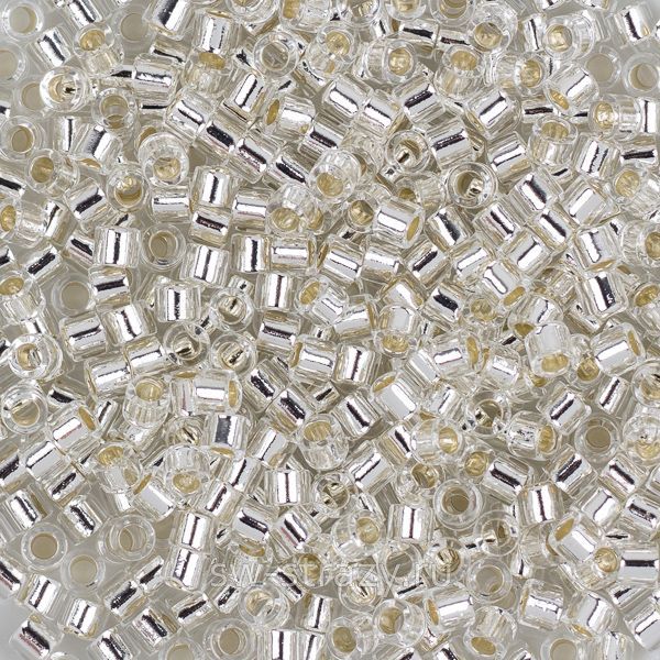 Delica Beads 10/0 DB041 Silver Lined Crystal