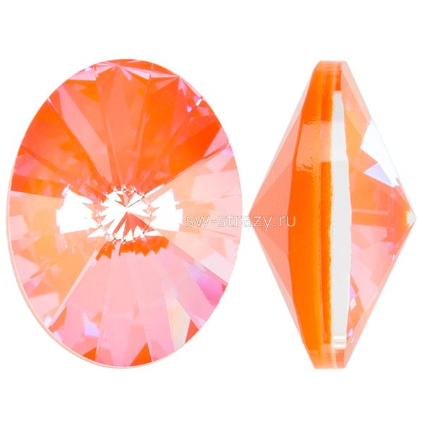 Кристаллы 4122 8x6 mm Crystal Orange Glow Delite